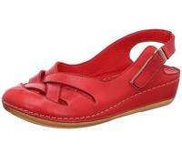 Gemini Damen Sandale Cutouts Leder Slingback 336511-02, Größe:40 EU, Farbe:Rot