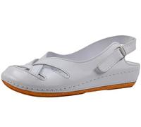 Gemini Damen Sandale Cutouts Leder Slingback 336511-02, Größe:40 EU, Farbe:Weiß