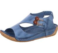 Gemini Damen Sandale Lederschuhe mit Elastikeinsatz 336069-02, Größe:37 EU, Farbe:Blau