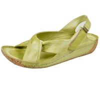 Gemini Damen Sandale Sandalette Leder mit Klettverschluss 032024-02, Größe:37 EU, Farbe:Mehrfarbig