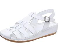 Gemini Damen Sandale Schnalle Cutouts Leder 336510-02, Größe:40 EU, Farbe:Weiß