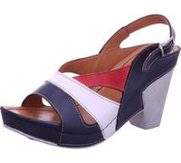 Gemini Damen Sandalette aus Leder mit Slingback Riemen und Plateau 031814-02, Größe:39 EU, Farbe:Blau