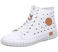 Gemini Damen Schnürboot Reißverschluss Perforierung Stiefelette 395060-02, Größe:42 EU, Farbe:Weiß