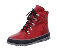 Gemini Damen Stiefelette Leder Schnürboot sportlich Profilsohle 035007-02, Größe:40 EU, Farbe:Rot