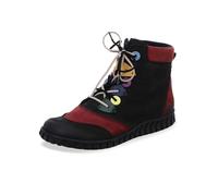 NUBUK STIEFEL SCHWARZ/BORDO - Gr. - 39