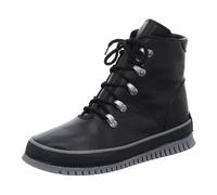 Gemini Damen Stiefelette Leder Schnürboot sportlich Profilsohle 035007-02, Größe:41 EU, Farbe:Schwarz