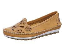 Gemini Damen Slipper Ballerina Leder Cutouts Blumenmuster 382336-01