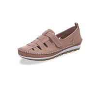 Gemini Damen Slipper Leder Flechtoptik Klettverschluss 382334-01, Größe:41 EU, Farbe:Grau