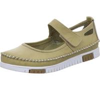 Gemini Damen Slipper Leder Klettverschluss ungefüttert flexibel 382534-01, Größe:40 EU, Farbe:Grün