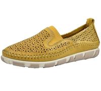 Gemini Damen Slipper Schlüpfschuh Lederschuh mit Lochmuster 395745-01, Größe:39 EU, Farbe:Gelb
