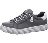 Gemini Damen Sneaker Leder Plateau mit Gummizug und Reißverschluss 343850-02, Größe:38 EU, Farbe:Grau