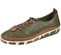 Gemini Damen Sneaker Leder Schlupfschuh herausnehmbare Decksohle 395470-01, Größe:42 EU, Farbe:Braun