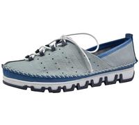 Gemini Damen Sneaker Leder sportliche Laufsohle Schnürschuhe 382357-01, Größe:41 EU, Farbe:Blau