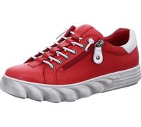 Gemini Damen Sneaker Leder Plateau mit Gummizug und Reißverschluss 343850-02, Größe:42 EU, Farbe:Rot