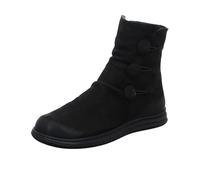 Gemini Damen Stiefelette aus Leder in Geraffter Optik mit Knöpfen 337072-02, Größe:39 EU, Farbe:Schwarz