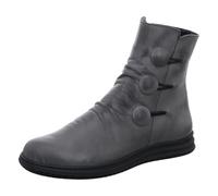 Gemini Damen Stiefelette aus Leder in Geraffter Optik mit Knöpfen 337072-02, Größe:41 EU, Farbe:Grau