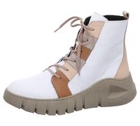 Gemini Damen Stiefelette aus Leder mit Plateau und Keilabsatz 033317-02, Größe:37 EU, Farbe:Weiß