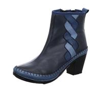 Gemini Damen Stiefelette Leder Blockabsatz herausnehmbare Innensohle 335352-02, Größe:41 EU, Farbe:Blau