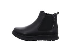 Gemini Damen Stiefelette Chelsea Boot Leder Reißverschluss Nieten 341923-02, Größe:38 EU, Farbe:Schwarz