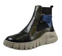 Gemini Damen Stiefelette Chelsea Boot mit Plateau und Keilabsatz 033313-02, Größe:39 EU, Farbe:Schwarz