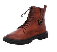 Gemini Damen Stiefelette Combat Schnürboot Leder 333085-02, Größe:42 EU, Farbe:Braun