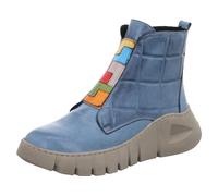 Gemini Damen Stiefelette geometrische Formen Reißverschluss Profilsohle 033309-02, Größe:39 EU, Farbe:Blau
