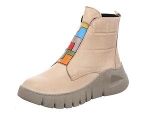 Gemini Damen Stiefelette geometrische Formen Reißverschluss Profilsohle 033309-02, Größe:39 EU, Farbe:Beige