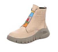 Gemini Damen Stiefelette geometrische Formen Reißverschluss Profilsohle 033309-02, Größe:42 EU, Farbe:Beige