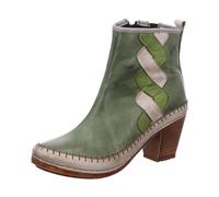 Gemini Damen Stiefelette Leder Blockabsatz herausnehmbare Innensohle 335352-02, Größe:39 EU, Farbe:Grün