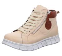 Gemini Damen Stiefelette High Top Sneaker Leder Reißverschluss 340240-02, Größe:39 EU, Farbe:Beige