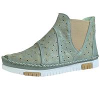 Gemini Damen Stiefelette Leder florales Design Reißverschluss 382517-01, Größe:42 EU, Farbe:Blau