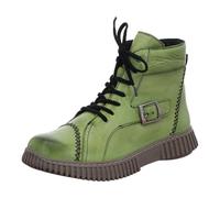 Gemini Damen Stiefelette Leder Plateau Booty mit Riemen und Schnalle 337012-02, Größe:39 EU, Farbe:Grün