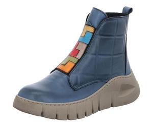 Gemini Damen Stiefelette mit profilierter Plateausohle und Keilabsatz 033309-02, Größe:38 EU, Farbe:Blau