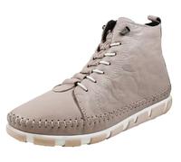 Gemini Damen Stiefelette Mokassin Design aus Leder mit Gummi Schnürung 395174-01