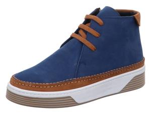 Gemini Damen Stiefelette sportlicher Boot Plateausohle 393010-02, Größe:42 EU, Farbe:Blau