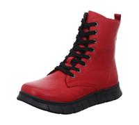 Gemini Damen Stiefelette sportlicher Plateau Schnürboot aus Leder 343859-02, Größe:41 EU, Farbe:Rot