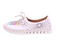 GEMINI Damenschuhe Elegante Schnürer WEISS WEISS - Gr. - 36