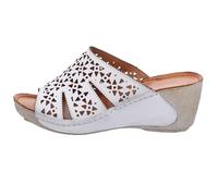 GEMINI Damenschuhe Klassische Pantoletten WEISS WEISS - Gr. - 38