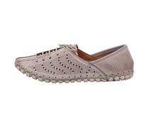 Gemini Damen Schnürschuh Lederschuh Flexible Laufsohle luftiges Muster 031218-02, Größe:38 EU, Farbe:Grau