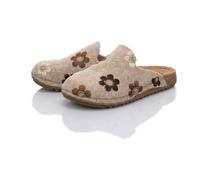 Gemini Damen Filz Pantolette beige