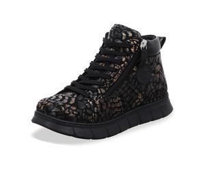 Gemini GLANZNAPPA/KOMBI STIEFEL für Damen, schwarz, Größe 39 EU