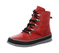 Gemini Damen Stiefelette Leder Schnürboot sportlich Profilsohle 035007-02, Größe:38 EU, Farbe:Rot