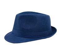 Gemini_mall® Damen Herren Trendy Fedora Trilby Hut Sommer Sun Jazz Cap, marineblau, Einheitsgröße