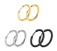 Gemini_mall Ohrringe für Damen und Mädchen, Edelstahl, modische Punk-Kreolen, Schmuck für Männer und Frauen, Valentinstag/Muttertag/Hochzeit/Party/Weihnachten/Geburtstagsgeschenke