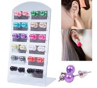 Gemini_mall Ohrringe für Frauen Mädchen, Damen 12 Paar Ohrstecker Kunstperle Runde Kugel Ohrringe Set Eardrop Multi Valentinstag Muttertag Hochzeit Party Weihnachten Geburtstag Geschenke
