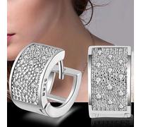 Gemini_mall Ohrringe für Frauen und Mädchen, modische Frauen Kristall 925 Sterling Silber Ohrstecker Kreolen Ohrringe Schmuck Valentinstag/Muttertag/Hochzeit/Party/Weihnachten/Geburtstag Geschenke