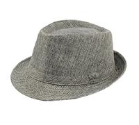 Gemini_mall Trendiger Fedora-Trilby-Hut für Damen und Herren, Sommer, Sonne, Jazz, grau, Einheitsgröße