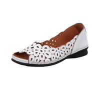 Gemini Peeptoe Ballerinas für Damen, weiß, Größe 38 EU