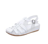 Gemini Damen Sandale Schnalle Cutouts Leder 336510-02, Größe:37 EU, Farbe:Weiß