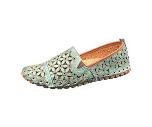 Gemini Slipper gelocht für Damen, türkis, Größe 37 EU